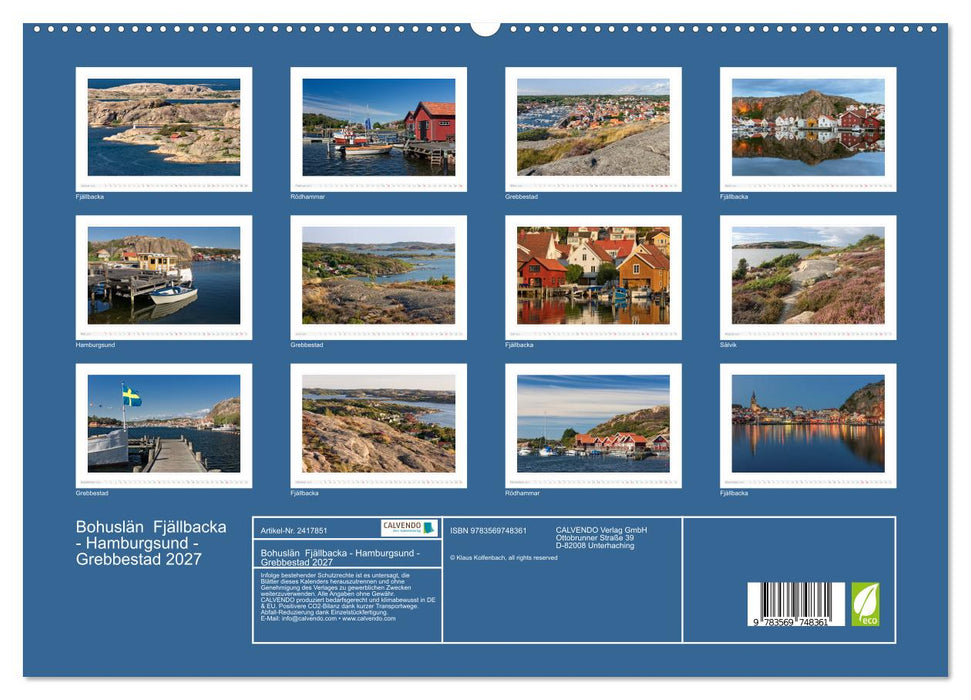 Bohuslän Fjällbacka - Hamburgsund - Grebbestad 2027 (CALVENDO Premium Wandkalender 2027)