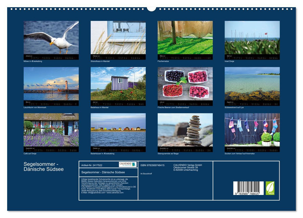 Segelsommer - Dänische Südsee (CALVENDO Premium Wandkalender 2027)