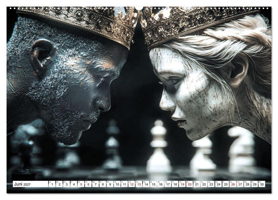 Schach – Wenn Schachfiguren Charakter zeigen (CALVENDO Premium Wandkalender 2027)