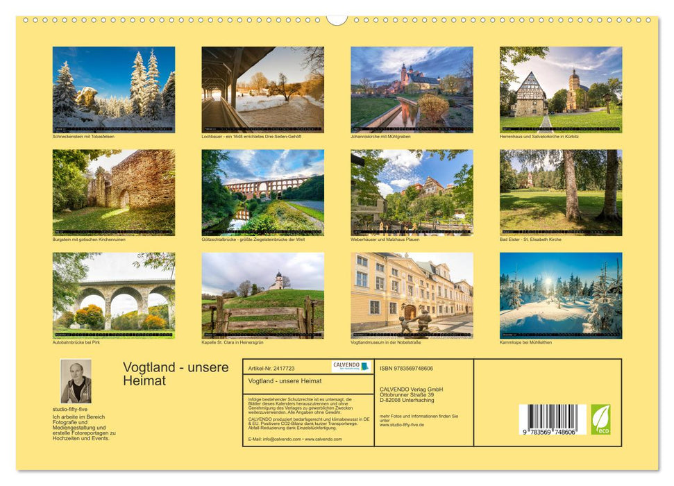 Vogtland - unsere Heimat (CALVENDO Premium Wandkalender 2027)