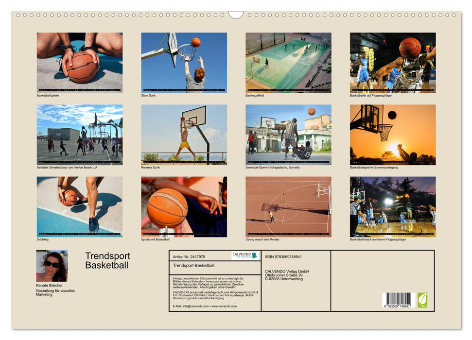 Trendsport Basketball (CALVENDO Wandkalender 2027)