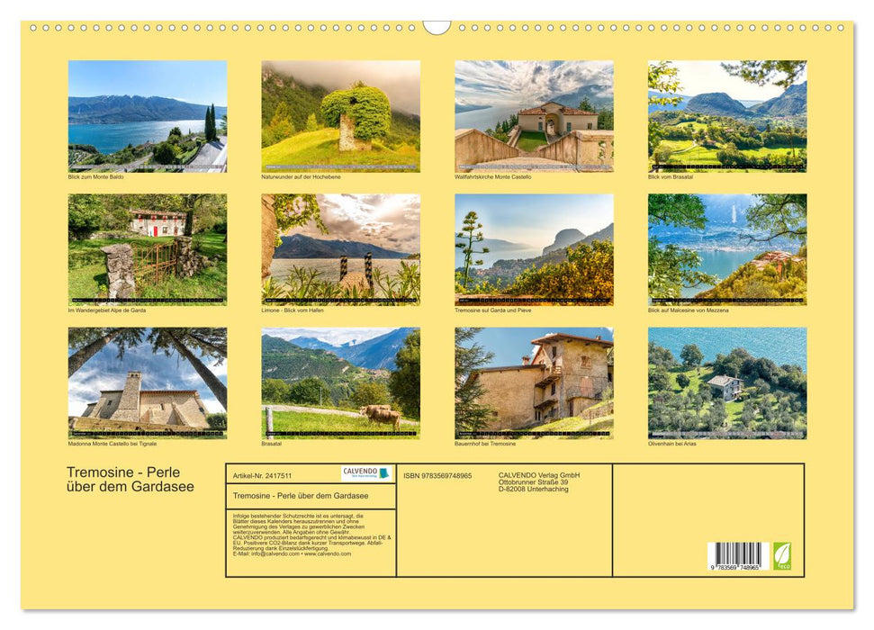 Tremosine - Perle über dem Gardasee (CALVENDO Wandkalender 2027)