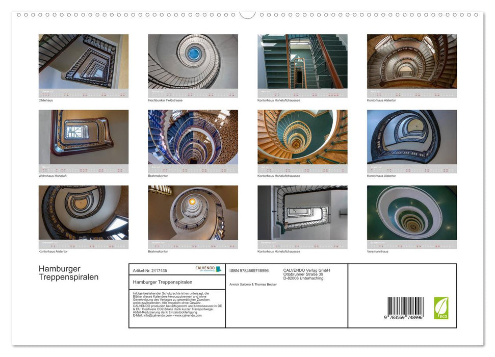 Hamburger Treppenspiralen (CALVENDO Premium Wandkalender 2027)