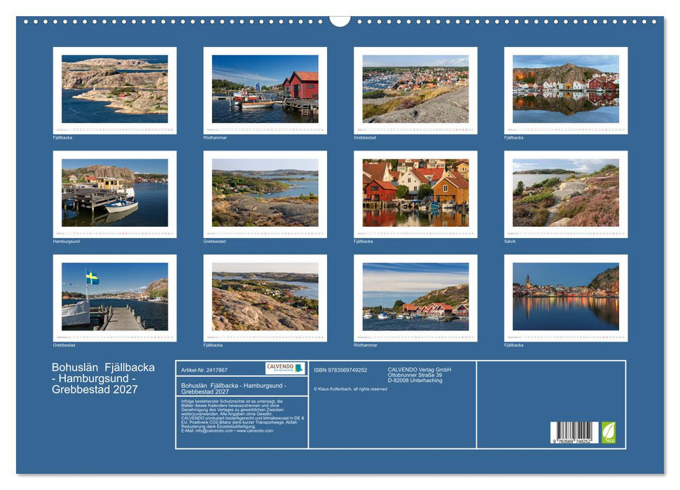 Bohuslän Fjällbacka - Hamburgsund - Grebbestad 2027 (CALVENDO Wandkalender 2027)