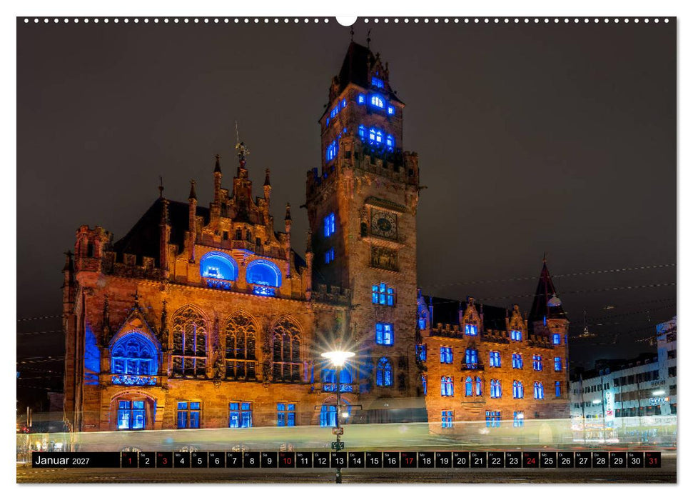 City Lights Saarbrücken (CALVENDO Premium Wandkalender 2027)