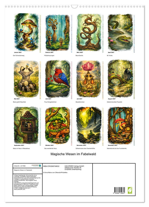 Magische Wesen im Fabelwald (CALVENDO Wandkalender 2027)