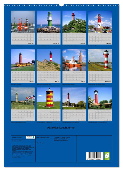Attraktive Leuchttürme (CALVENDO Premium Wandkalender 2027)