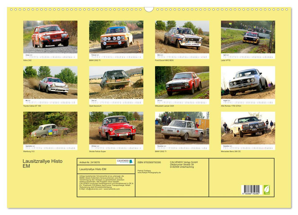 Lausitzrallye Histo EM (CALVENDO Wandkalender 2027)
