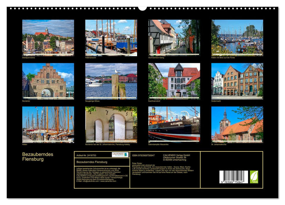 Bezauberndes Flensburg (CALVENDO Premium Wandkalender 2027)