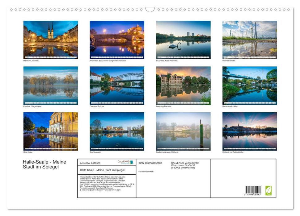 Halle-Saale - Meine Stadt im Spiegel (CALVENDO Wandkalender 2027)