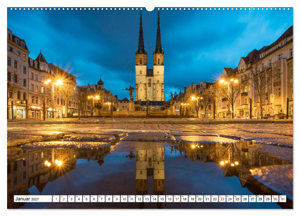 Halle-Saale - Meine Stadt im Spiegel (CALVENDO Wandkalender 2027)