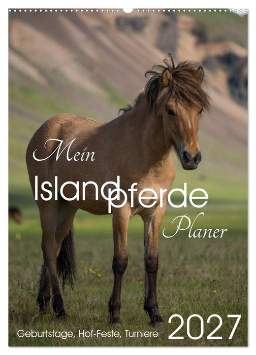 Mein ISLANDPFERDE Planer - Geburtstage, Hof-Feste, Turniere (CALVENDO Wandkalender 2027)