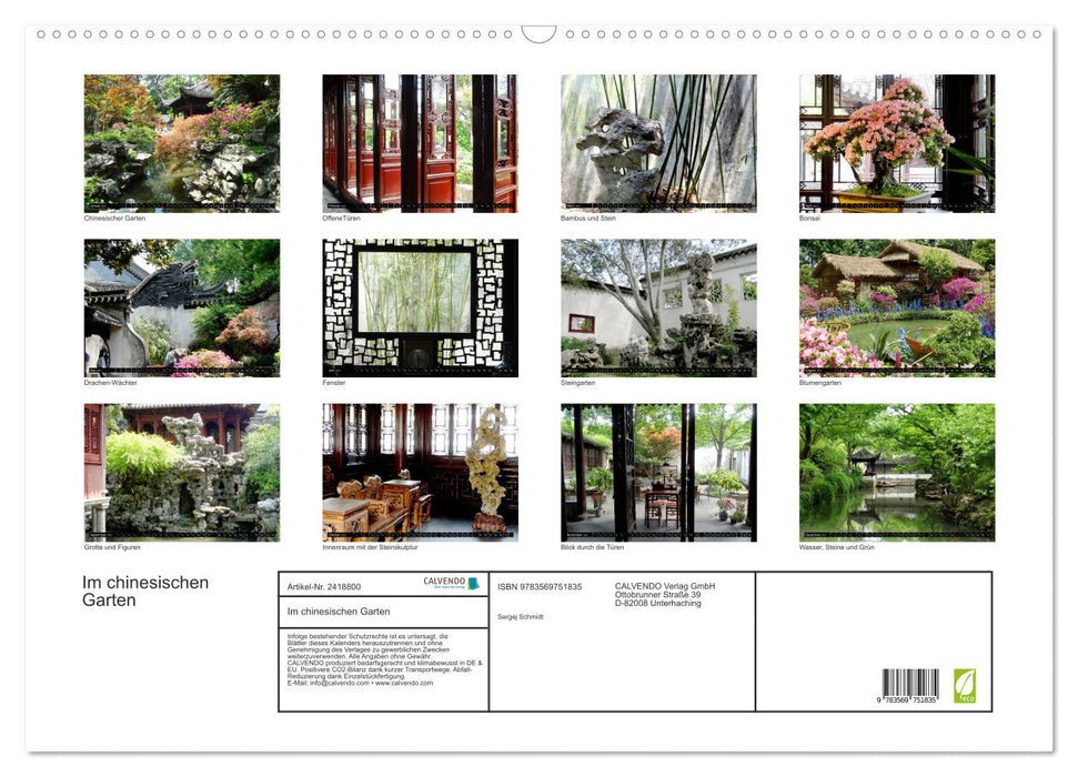 Im chinesischen Garten (CALVENDO Wandkalender 2027)