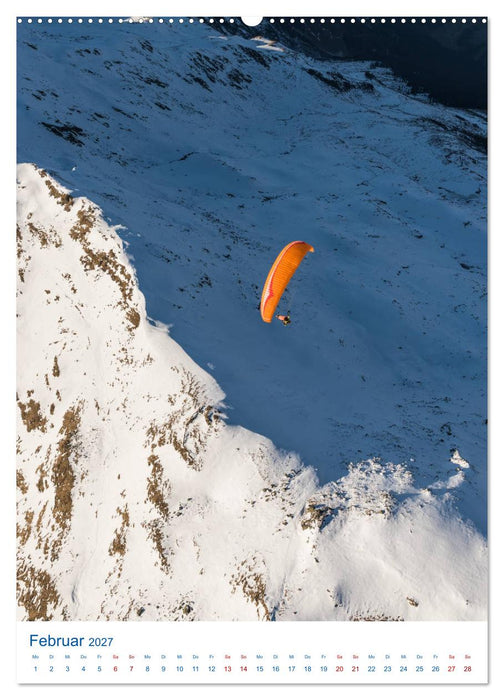 Paragliding - von grünen Wiesen zu schroffen Gletschen (CALVENDO Wandkalender 2027)