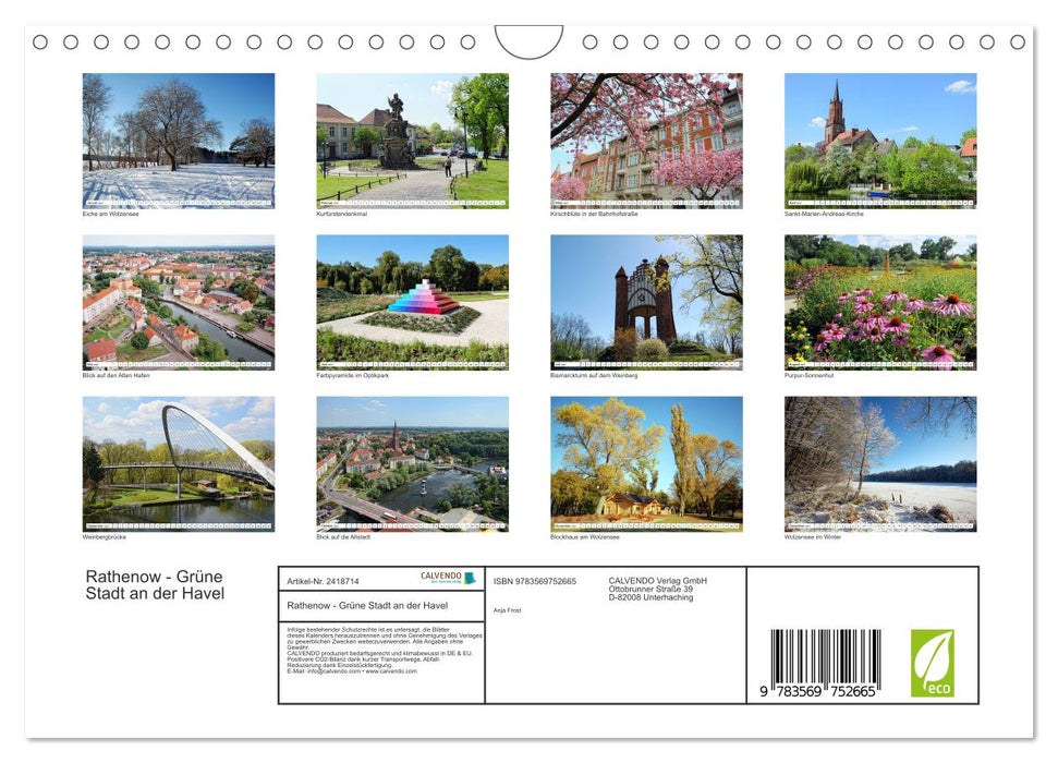 Rathenow - Grüne Stadt an der Havel (CALVENDO Wandkalender 2027)