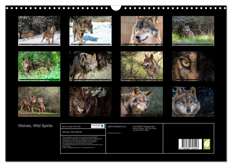 Wolves, Wild Spirits (CALVENDO Monthly Calendar 2027)