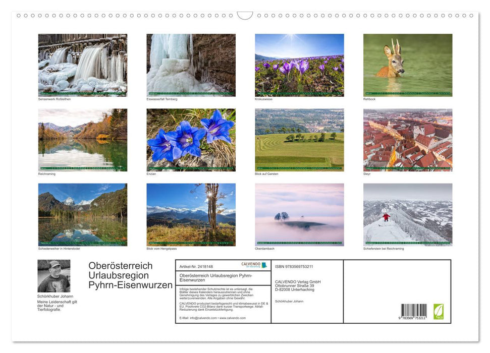 Oberösterreich Urlaubsregion Pyhrn-Eisenwurzen (CALVENDO Wandkalender 2027)