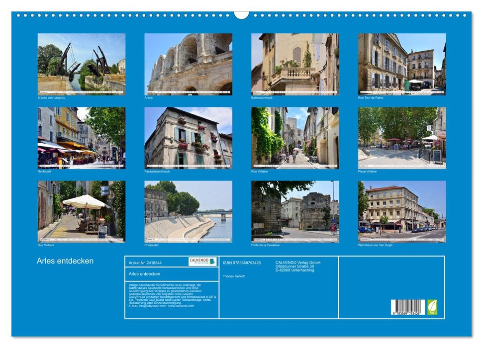 Arles entdecken (CALVENDO Wandkalender 2027)