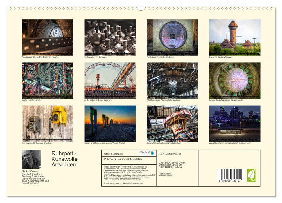Ruhrpott - Kunstvolle Ansichten (CALVENDO Premium Wandkalender 2027)