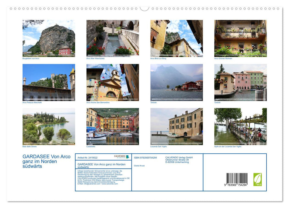 GARDASEE Von Arco ganz im Norden südwärts (CALVENDO Premium Wandkalender 2027)
