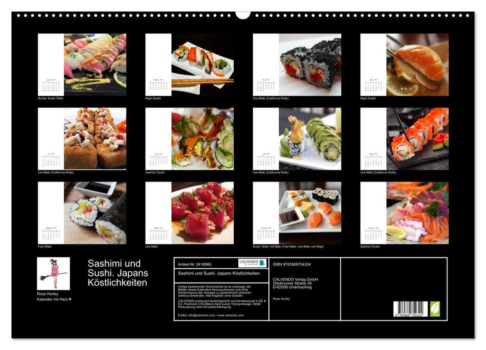 Sashimi und Sushi. Japans Köstlichkeiten (CALVENDO Wandkalender 2027)