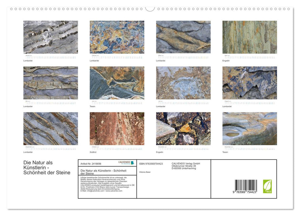 Die Natur als Künstlerin - Schönheit der Steine (CALVENDO Wandkalender 2027)