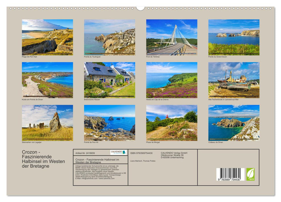 Crozon - Faszinierende Halbinsel im Westen der Bretagne (CALVENDO Premium Wandkalender 2027)
