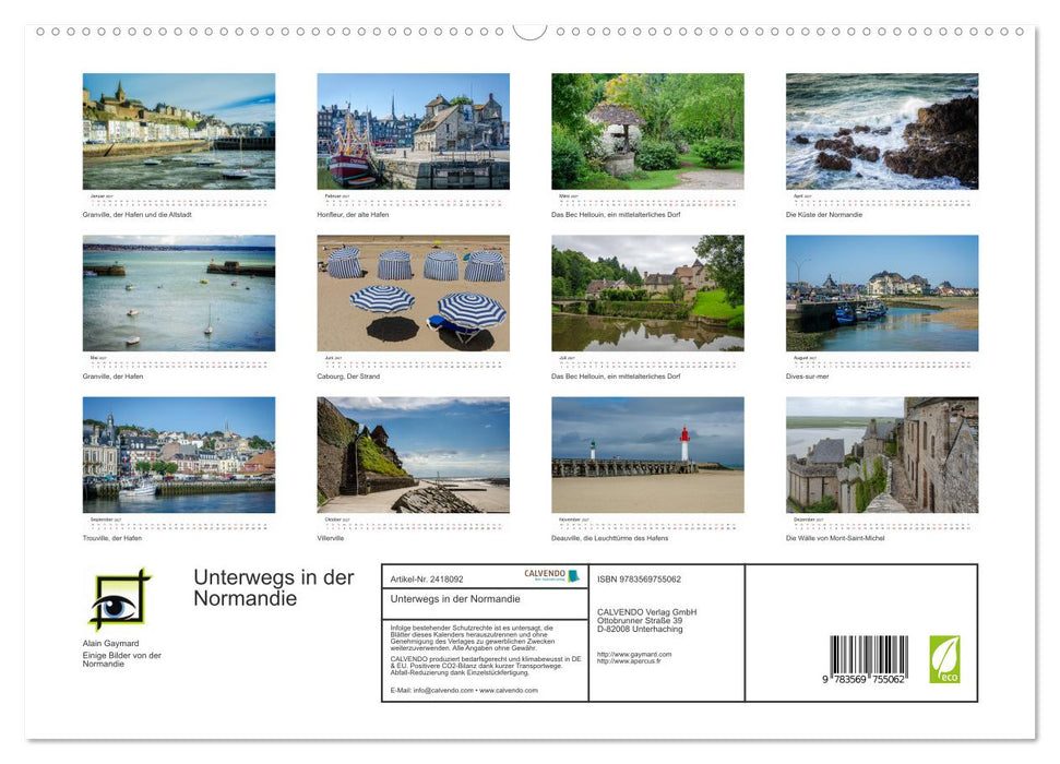 Unterwegs in der Normandie (CALVENDO Premium Wandkalender 2027)