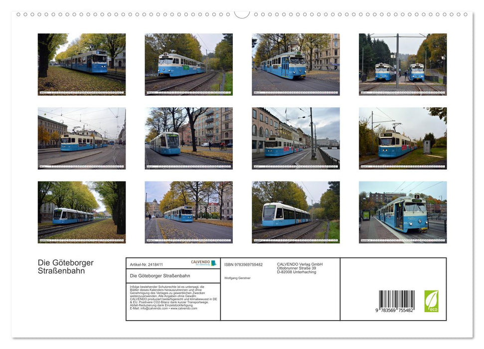 Die Göteborger Straßenbahn (CALVENDO Premium Wandkalender 2027)