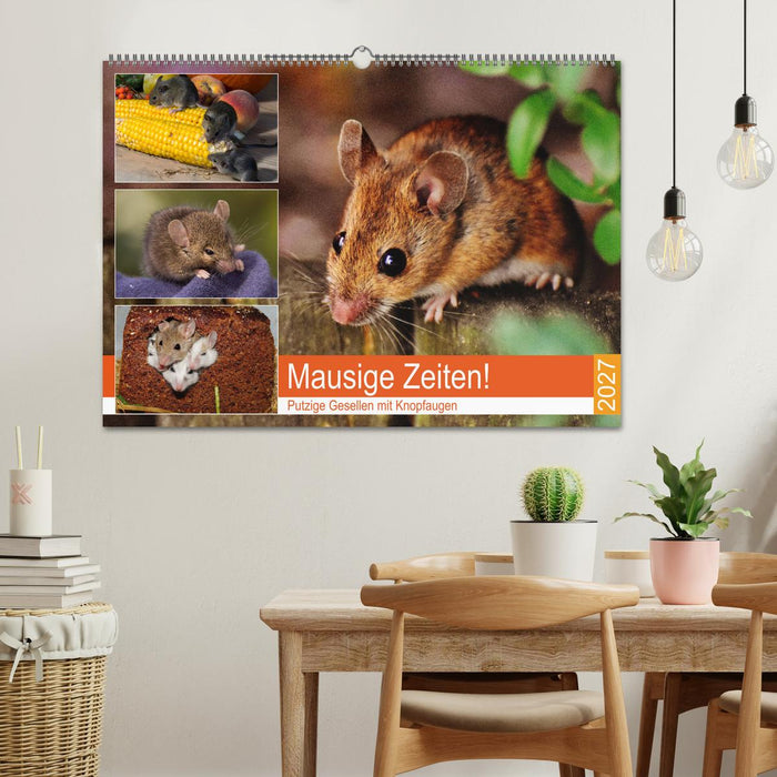 Mausige Zeiten! Putzige Gesellen mit Knopfaugen (CALVENDO Wandkalender 2027)