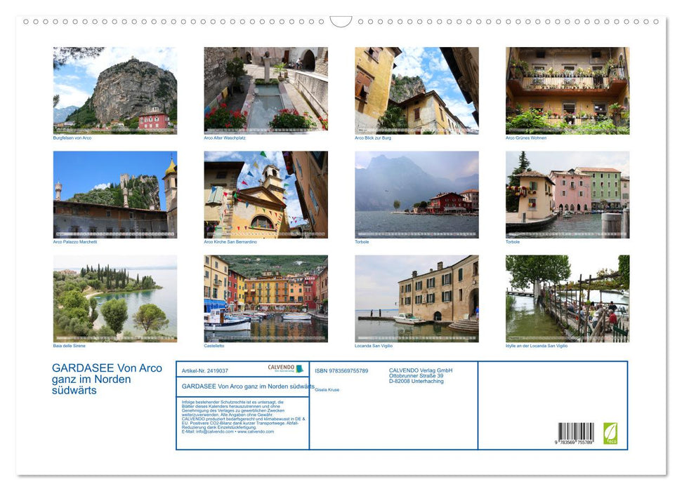 GARDASEE Von Arco ganz im Norden südwärts (CALVENDO Wandkalender 2027)