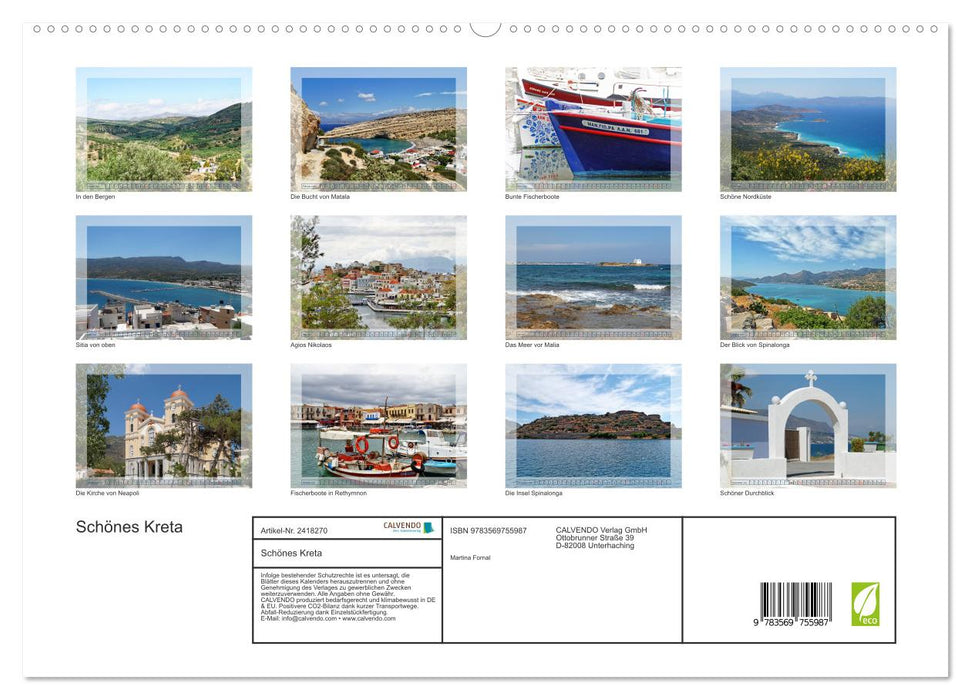 Schönes Kreta (CALVENDO Premium Wandkalender 2027)