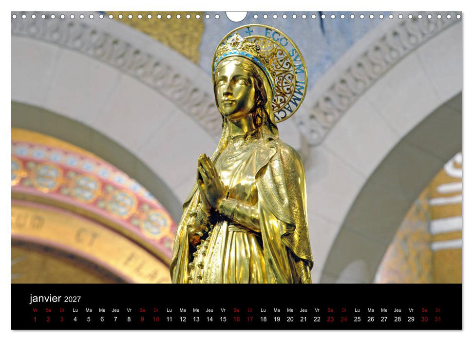 Un jour Lourdes (CALVENDO Calendrier mensuel 2027)