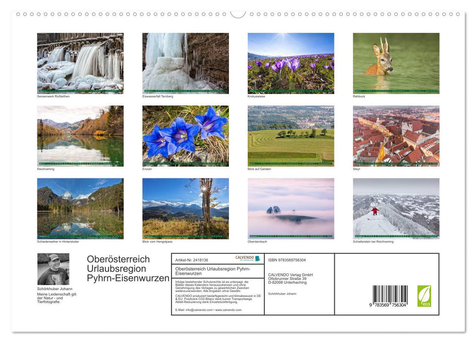 Oberösterreich Urlaubsregion Pyhrn-Eisenwurzen (CALVENDO Premium Wandkalender 2027)