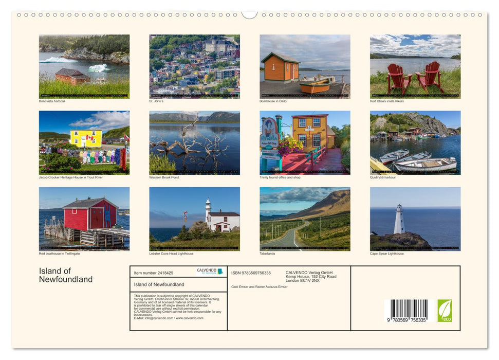 Island of Newfoundland (CALVENDO Premium-Calendar 2027)