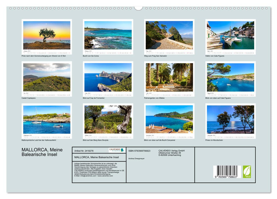 MALLORCA, Meine Balearische Insel (CALVENDO Premium Wandkalender 2027)