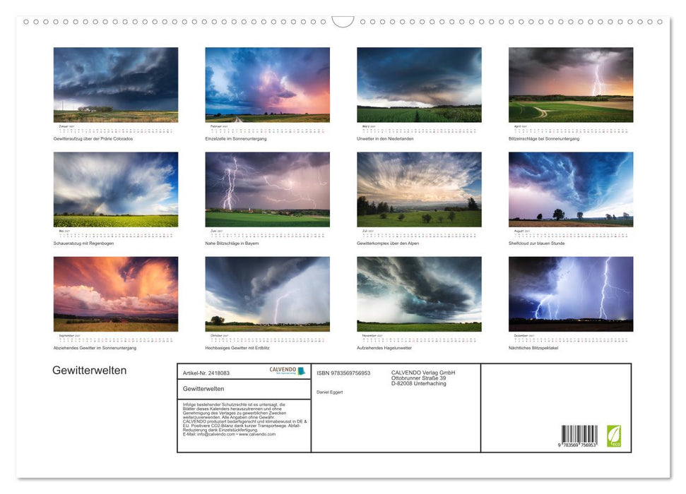 Gewitterwelten (CALVENDO Wandkalender 2027)
