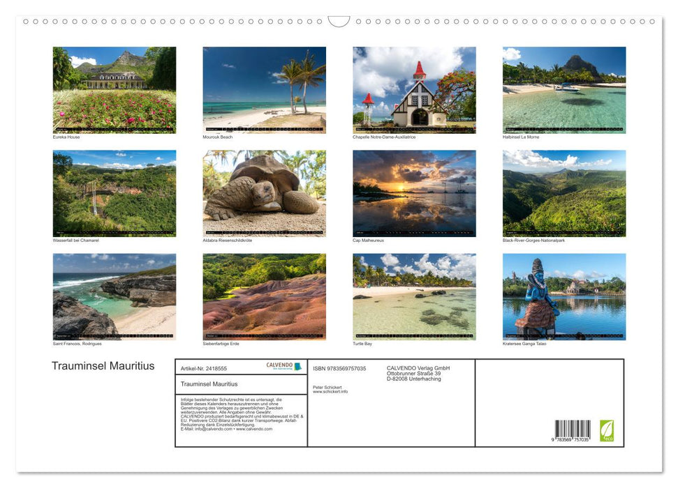 Trauminsel Mauritius (CALVENDO Wandkalender 2027)