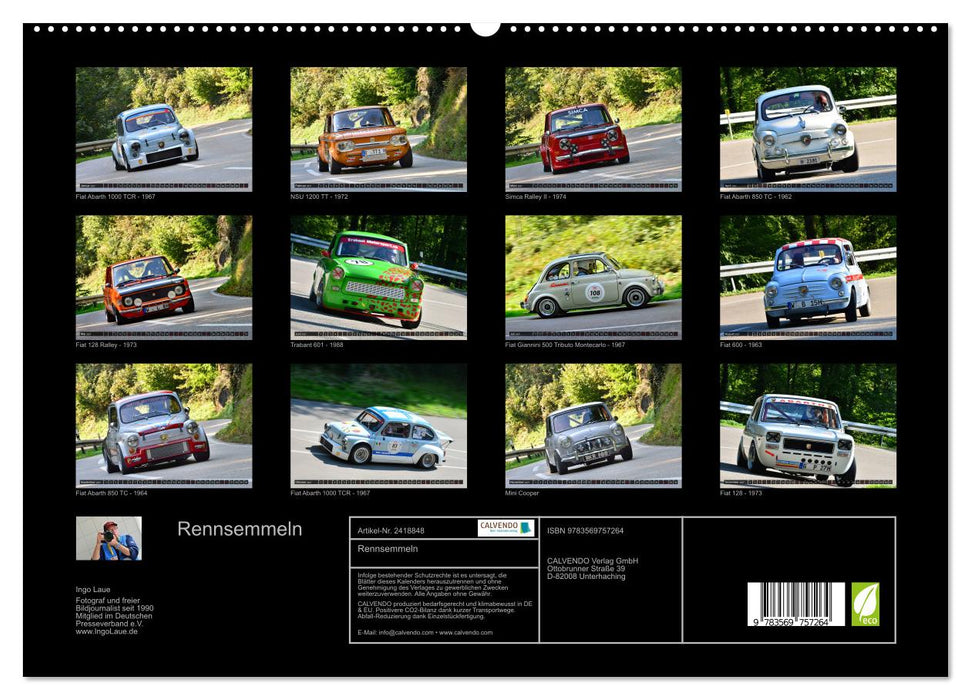 Rennsemmeln (CALVENDO Premium Wandkalender 2027)
