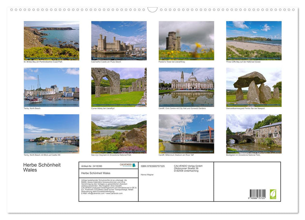 Herbe Schönheit Wales (CALVENDO Wandkalender 2027)