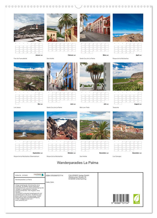 Wanderparadies La Palma (CALVENDO Premium Wandkalender 2027)