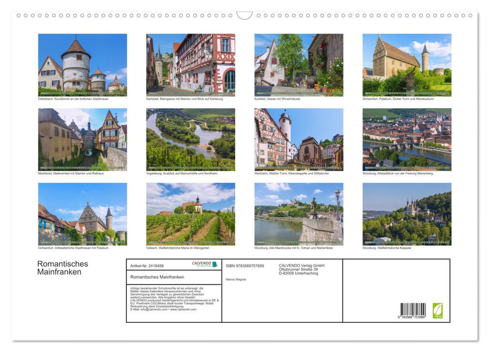 Romantisches Mainfranken (CALVENDO Wandkalender 2027)