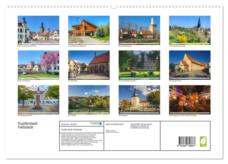Kupferstadt Hettstedt (CALVENDO Premium Wandkalender 2027)
