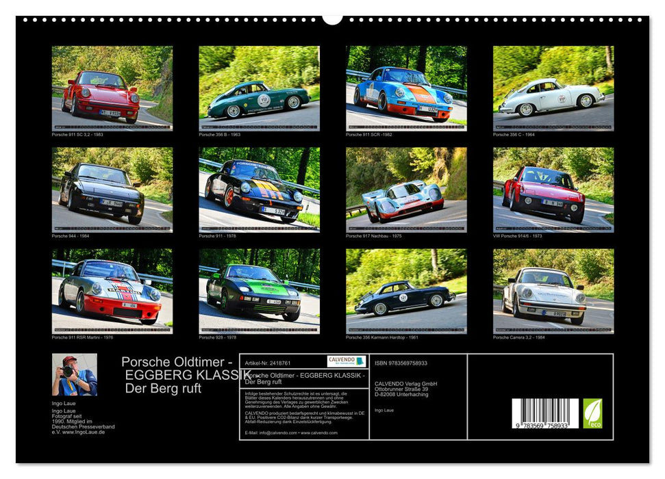Porsche Oldtimer - EGGBERG KLASSIK - Der Berg ruft (CALVENDO Premium Wandkalender 2027)