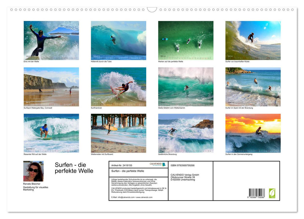 Surfen - die perfekte Welle (CALVENDO Wandkalender 2027)