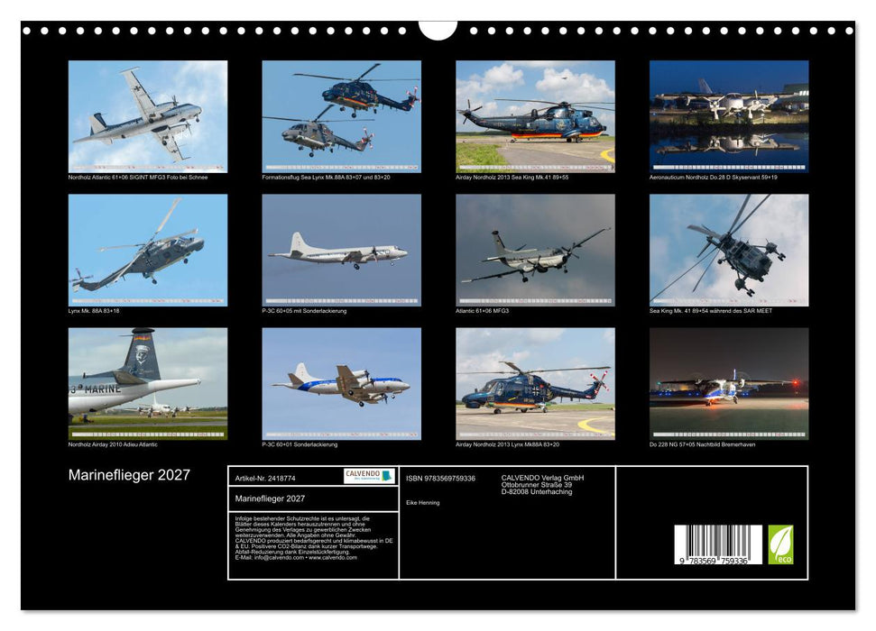 Marineflieger 2027 (CALVENDO Wandkalender 2027)