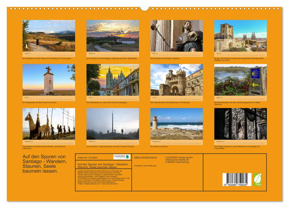 Auf den Spuren von Santiago - Wandern, Staunen, Seele baumeln lassen. (CALVENDO Premium Wandkalender 2027)
