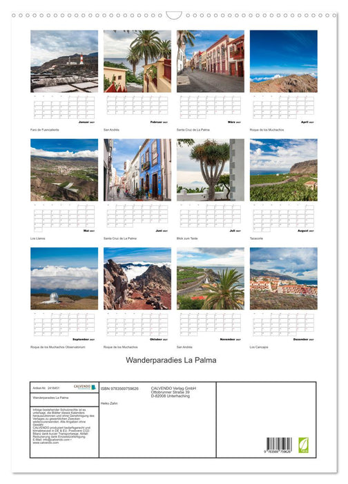 Wanderparadies La Palma (CALVENDO Wandkalender 2027)