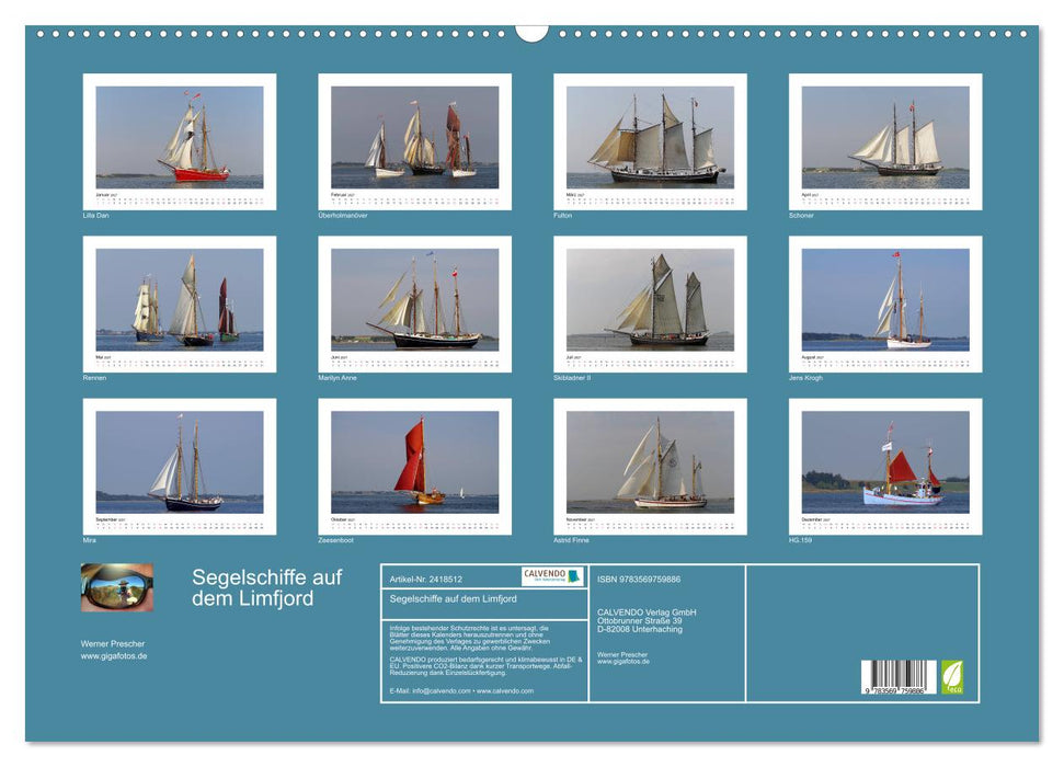 Segelschiffe auf dem Limfjord (CALVENDO Wandkalender 2027)