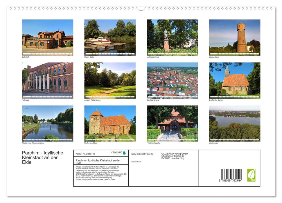 Parchim - Idyllische Kleinstadt an der Elde (CALVENDO Premium Wandkalender 2027)